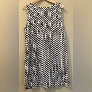 Marc O ' Polo Navy Blue/White Print Dress~ Size 42 EU~ Like NEW Condition